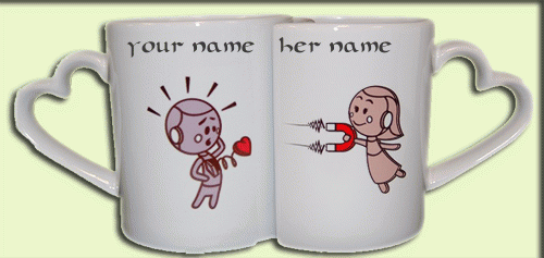 download 4 3 - write your names on robots lovers mug
