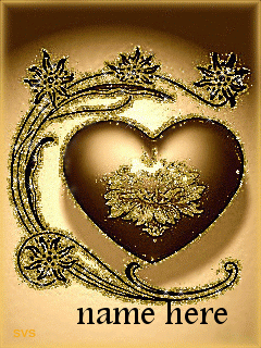download 4 - Write name on animated golden heart