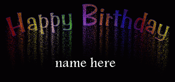 download - Write  name on happy birthday fireworks