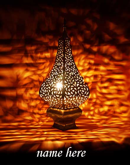 moroccan table light ml51 m - write your name on Ramadan Lantern