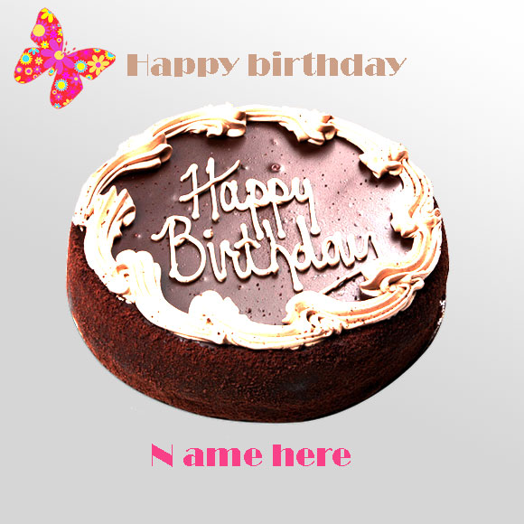 Chocolate Birthday Cake Wal - write your name on birthday cake Chocolate Birthday Cake