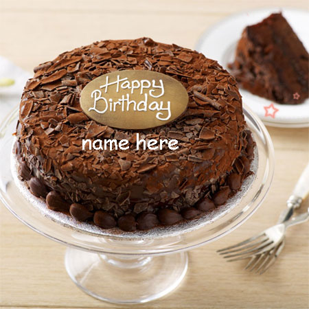 happy birthday chocolate ca - write your name on beautiful happy birthday cake gif