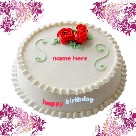 round cake - write name on birthday cake gif image white cake
