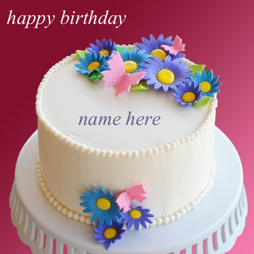 write name on white cake with roses cake write name on photo cake gifaya 1 - write name on white cake with roses cake write name on photo