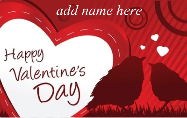 love birds - write on happy Valentine Day love birds image