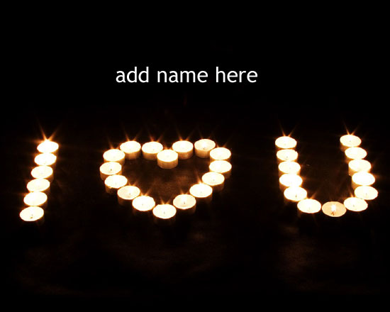 love h 22 - write and add name on Romantic love candles beautiful image