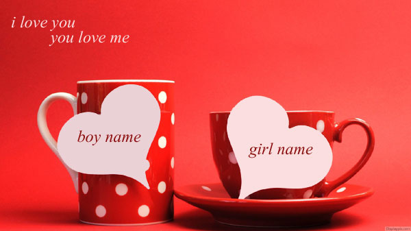 love mug Wallp - write and add your names on i love you you love me love cards couples love card