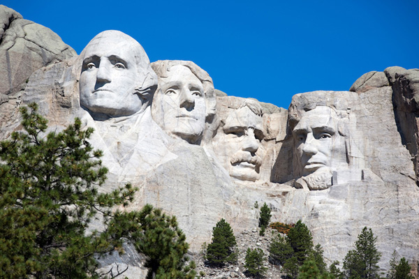 mount rushmore - write and add your names on photo of usa Mount Rushmore